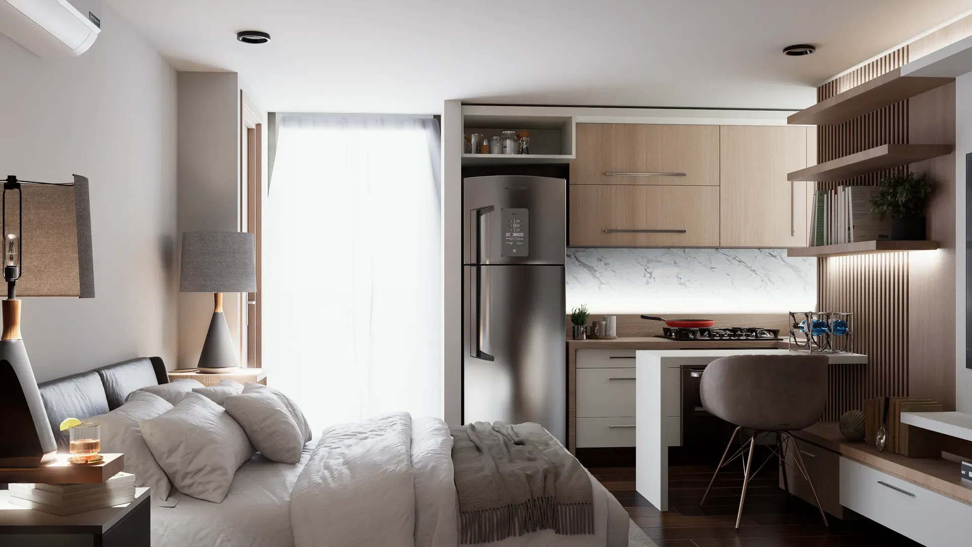 Interior del apartaestudio en Olimpo, Valledupar