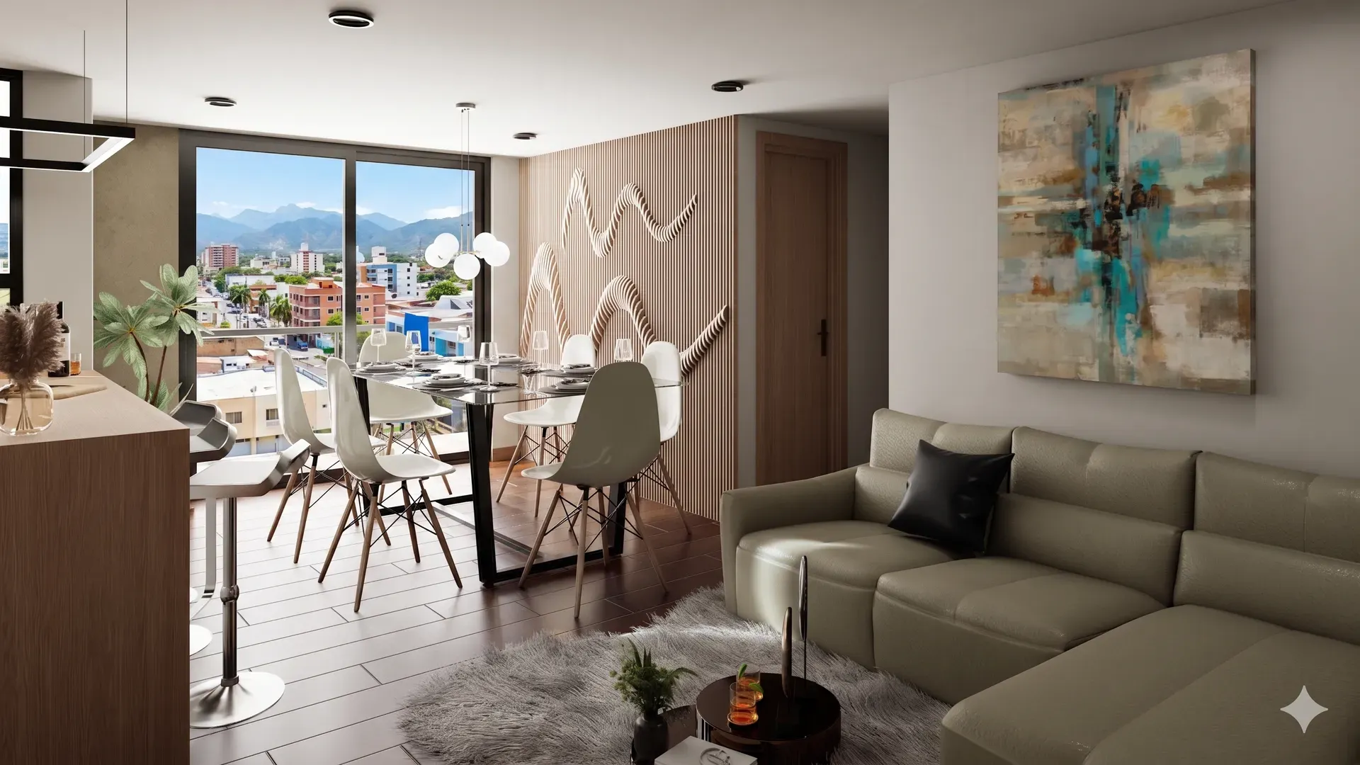 Interior del apartamento de 3 alcobas en Olimpo, Valledupar